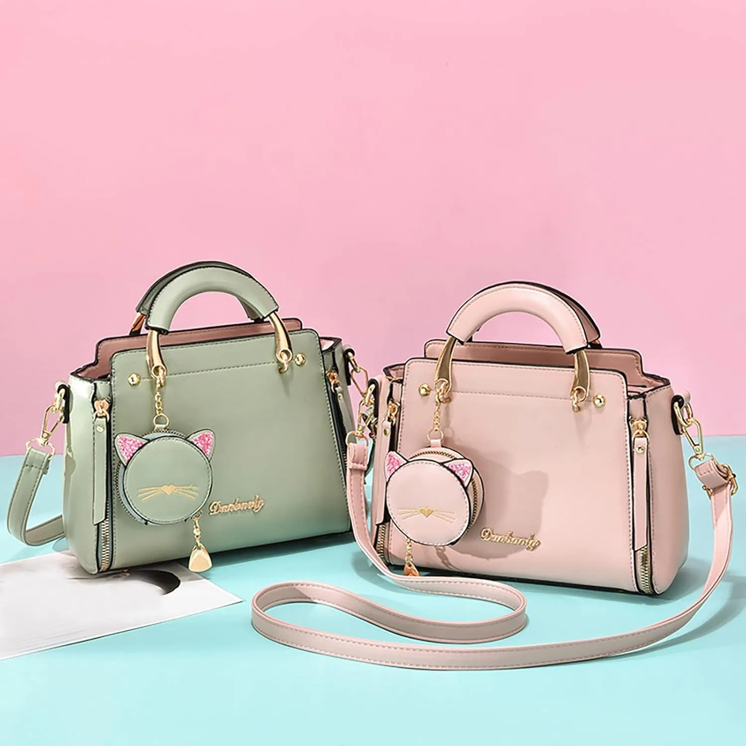 Women's Fashion Portable Shoulder Bag Messenger Bag Foldable Tote Bags