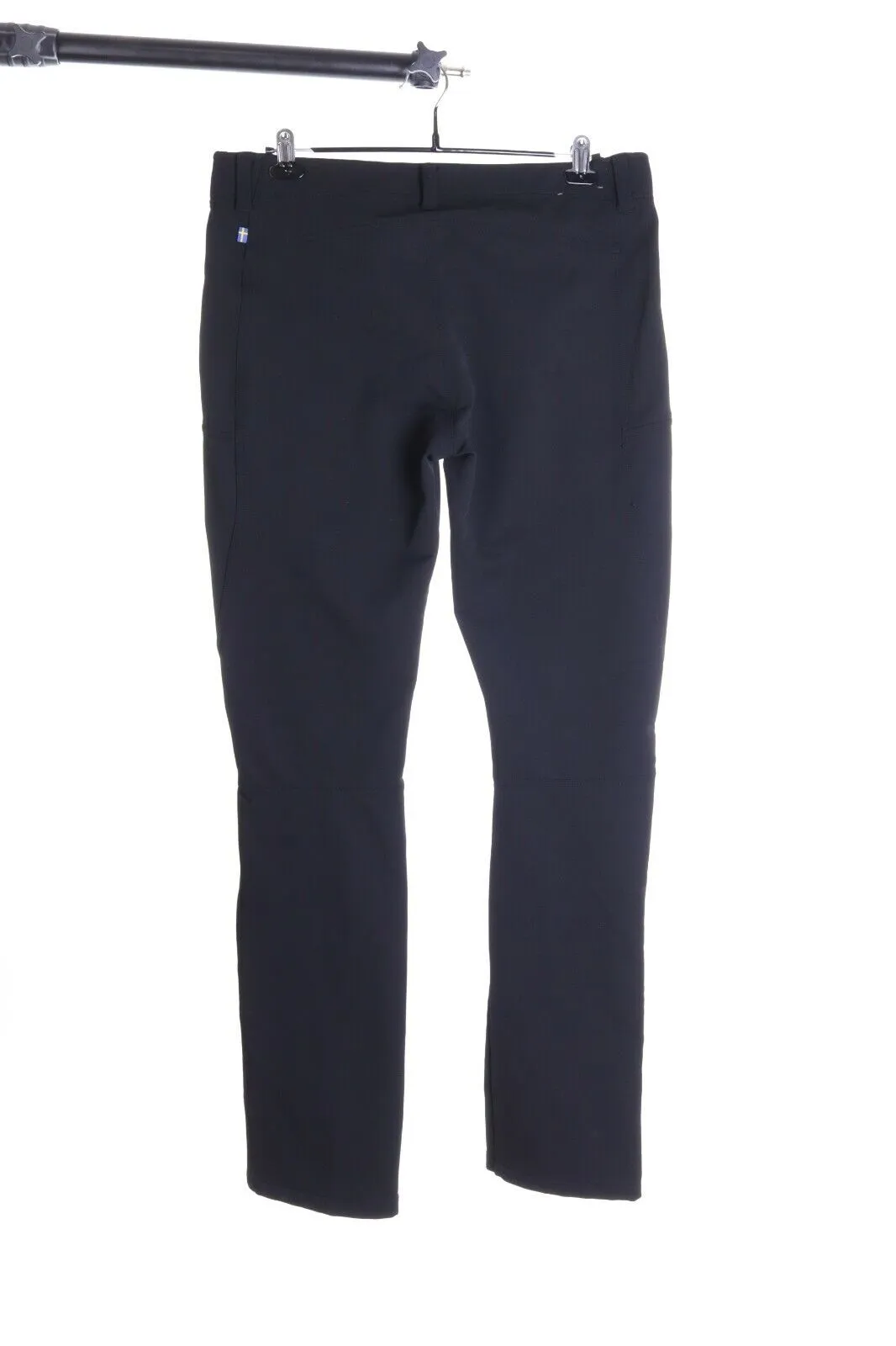 Women's FJALLRAVEN Black Nylon Fleece Hiking Outdoor Oulu Trousers Size uk 46