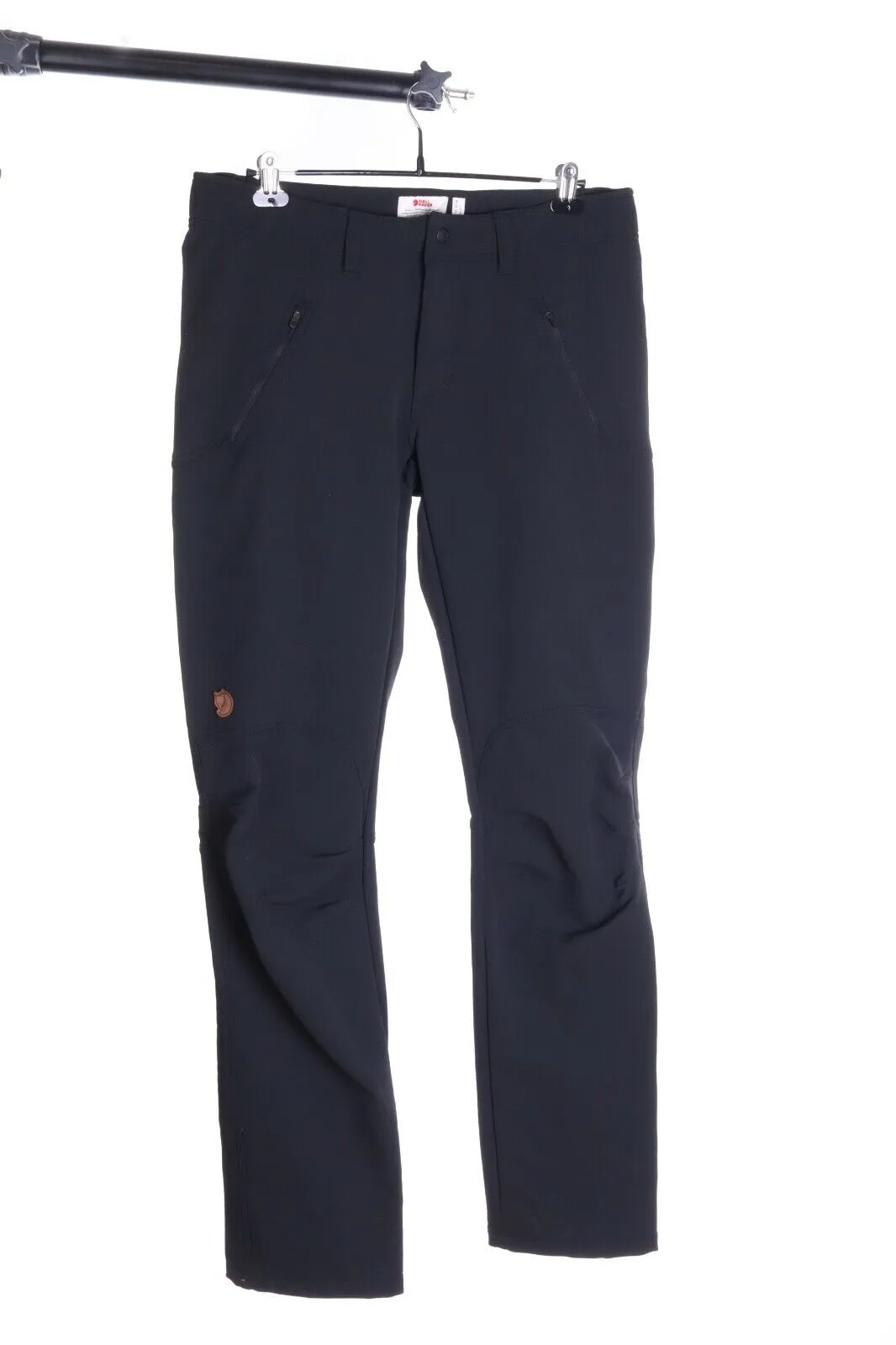 Women's FJALLRAVEN Black Nylon Fleece Hiking Outdoor Oulu Trousers Size uk 46