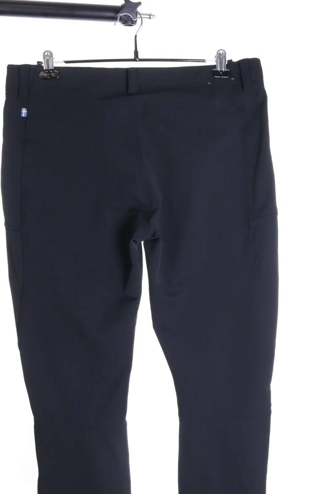 Women's FJALLRAVEN Black Nylon Fleece Hiking Outdoor Oulu Trousers Size uk 46