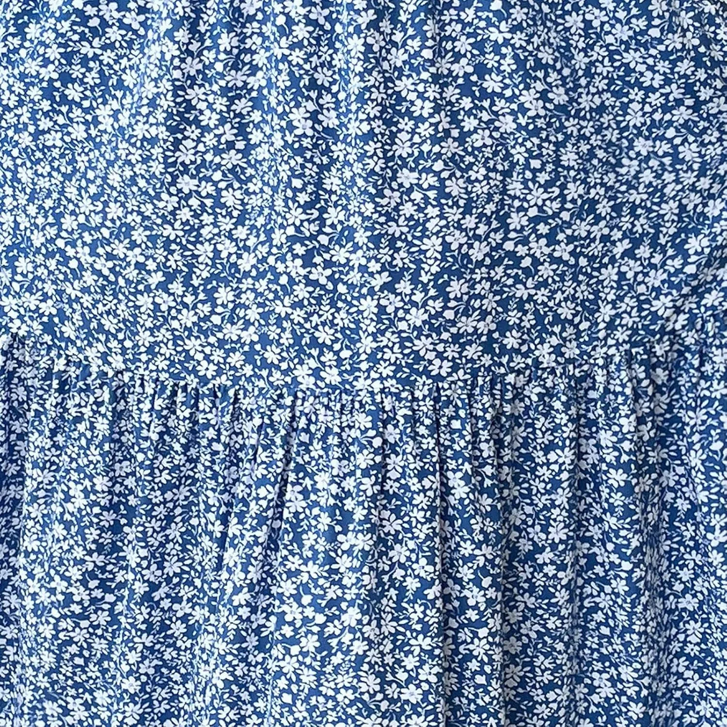 Womens Floral Maxi Skirt A Line Tiered Long Flowy Skirts with Pockets Casual Smocked High Waisted Boho Beach Skirts