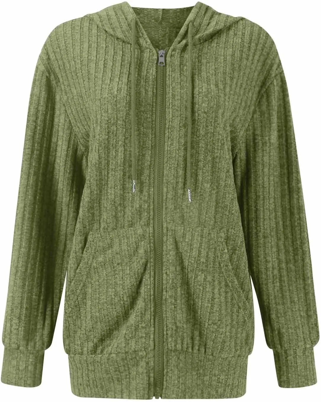 Womens Full Zip Hoodie Y2K Fuzzy Lightweight Oversized Sweatshirt Drawstring Open Cardigan Jacket Fall Winter Outfits