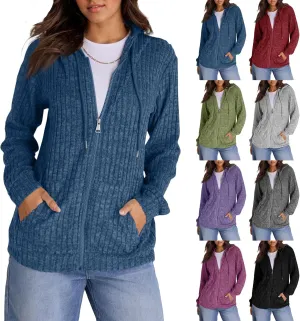 Womens Full Zip Hoodie Y2K Fuzzy Lightweight Oversized Sweatshirt Drawstring Open Cardigan Jacket Fall Winter Outfits