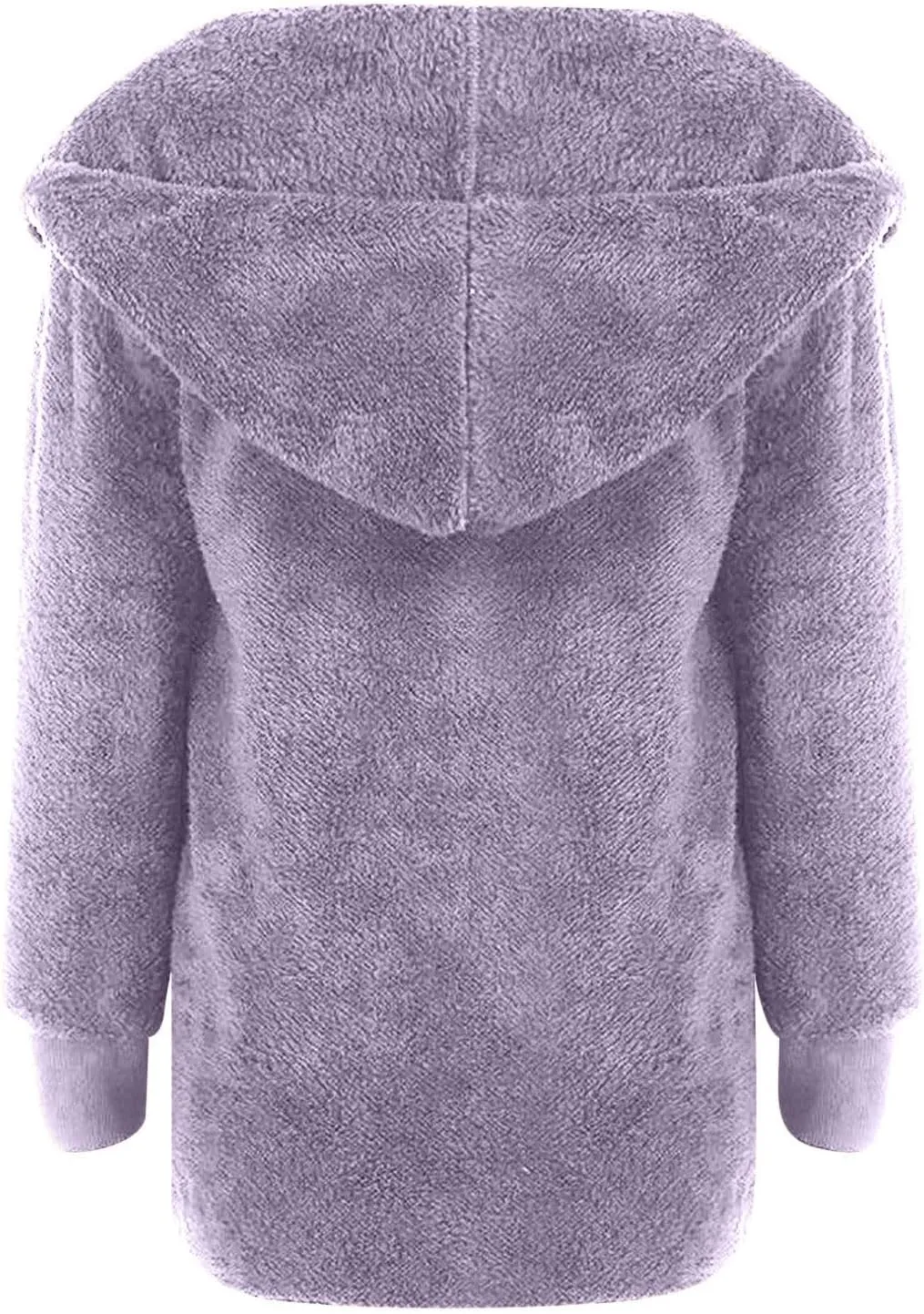 Womens Fuzzy Fleece Cardigan Coat Casual Oversized Open Front Sherpa Hooded Jackets Warm Winter Fluffy Outerwear