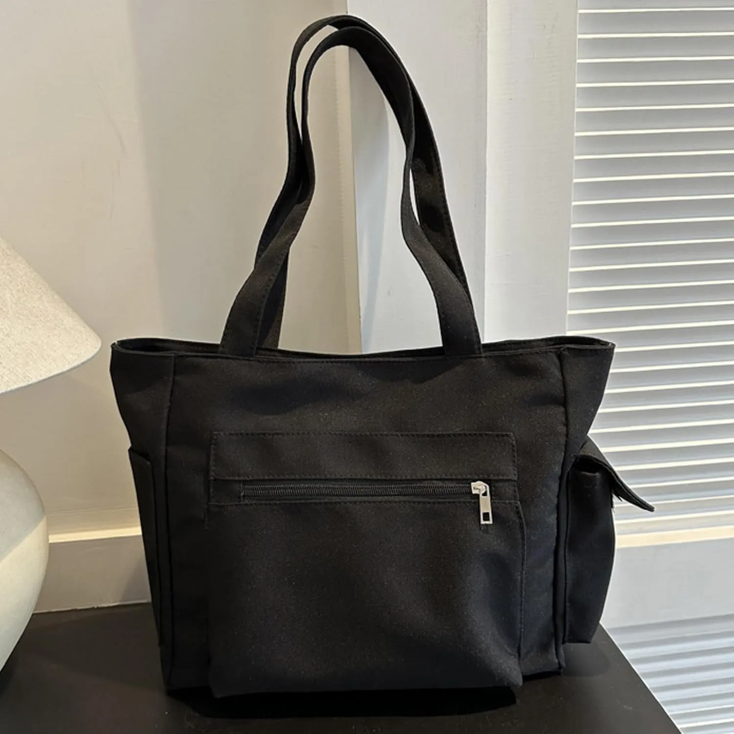 Womens Handbags Canvas Zipper Trendy Tote Bag Purse Top Handle Satchel Shoulder Bags Crossbody Messenger Bag