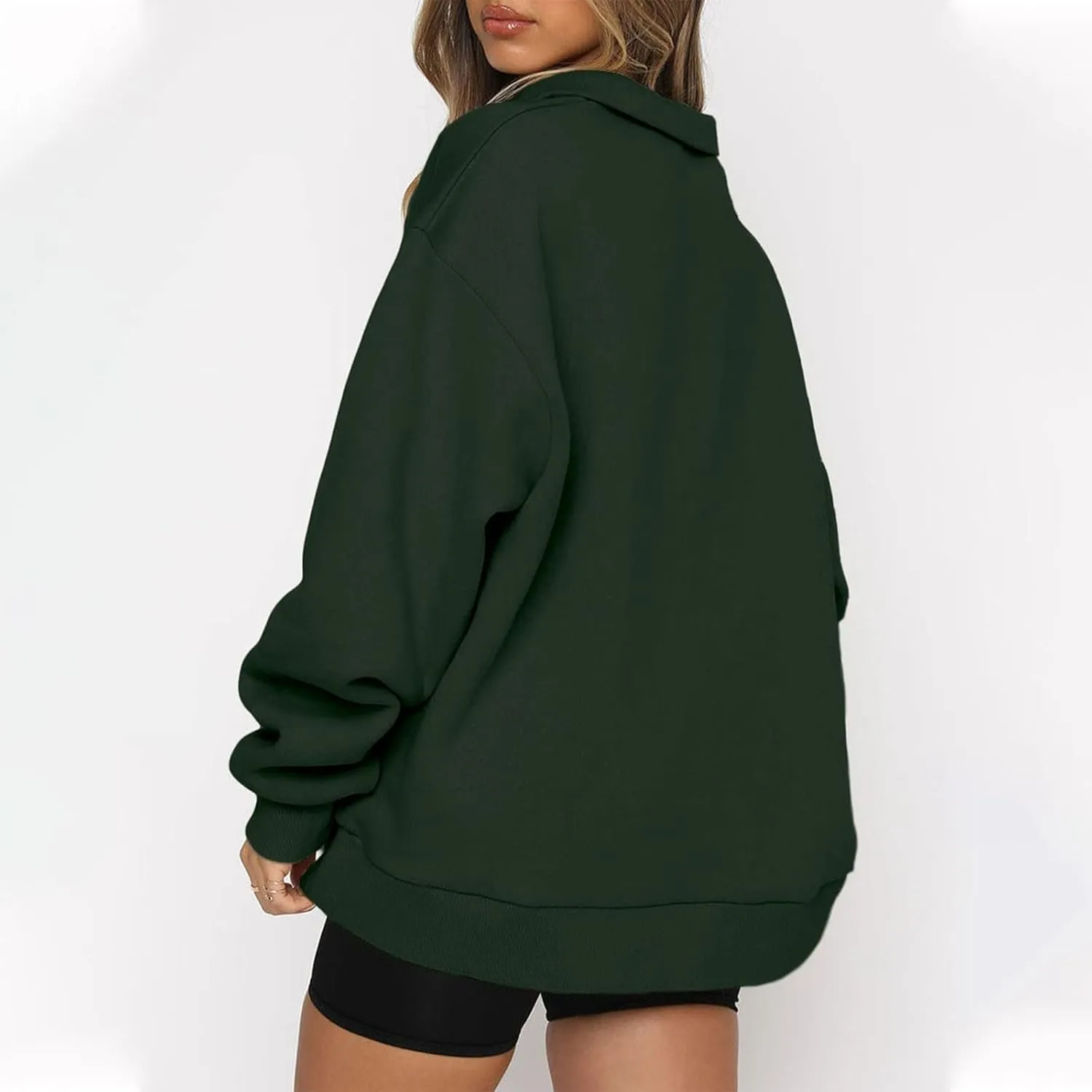 Womens Oversized Sweatshirts Crewneck Quarter-zip - Fall Fashion Pullover Outfits 2024 Y2k Clothes