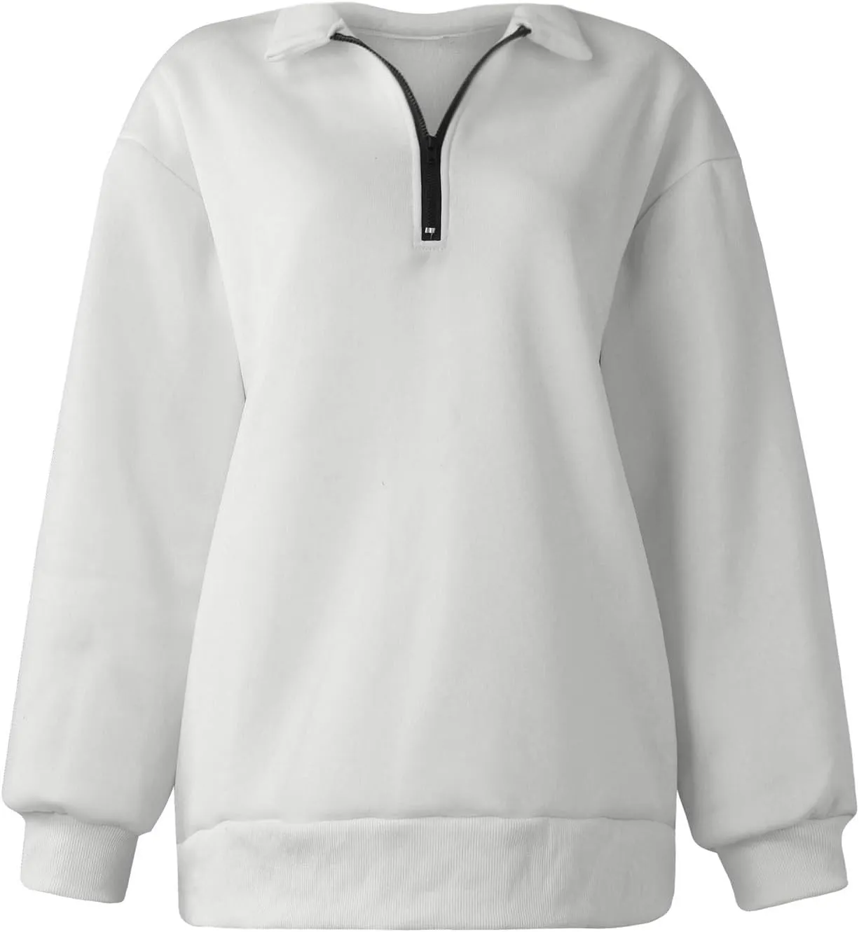Womens Oversized Sweatshirts Crewneck Quarter-zip - Fall Fashion Pullover Outfits 2024 Y2k Clothes