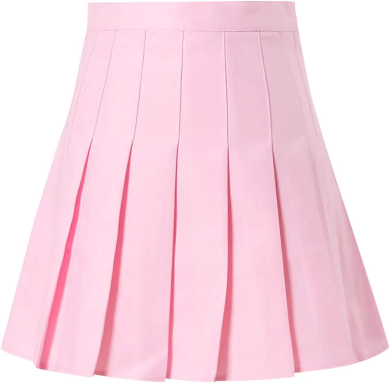 Women's Sundresses 2025 Summer Casual Loose Trendy Elastic High Waist Solid Color Pleated Sun Beach Mini Skirts, XS-3XL