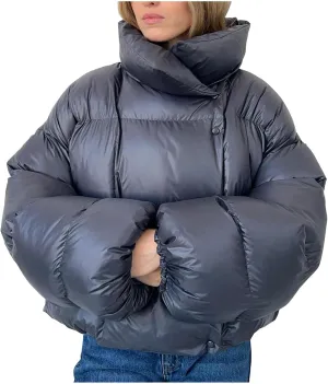 Women's Winter Jacket Cotton-padded Short Fashion Hooded Coat Solid Long Sleeve Warm Comfortable Women Parkas