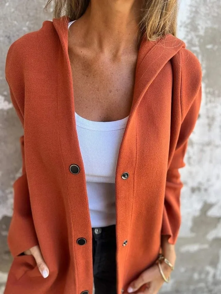 Womens Wool Blend Trench Coat Casual Single Breasted Hooded Jacket Elegant Winter Overcoat Work Office Pea Coats