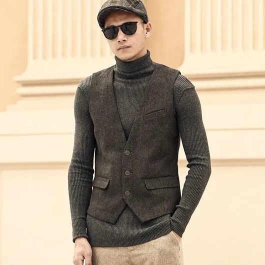 Woolen casual vest
