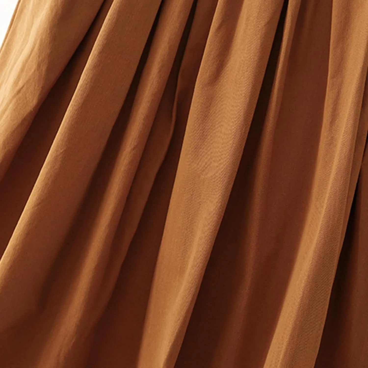 Wrap Skirts for Women Flowy Elastic High Waist Skirt Pleated A-Line Flowy Swing Cargo Skirt Loose Plus Size Skirt