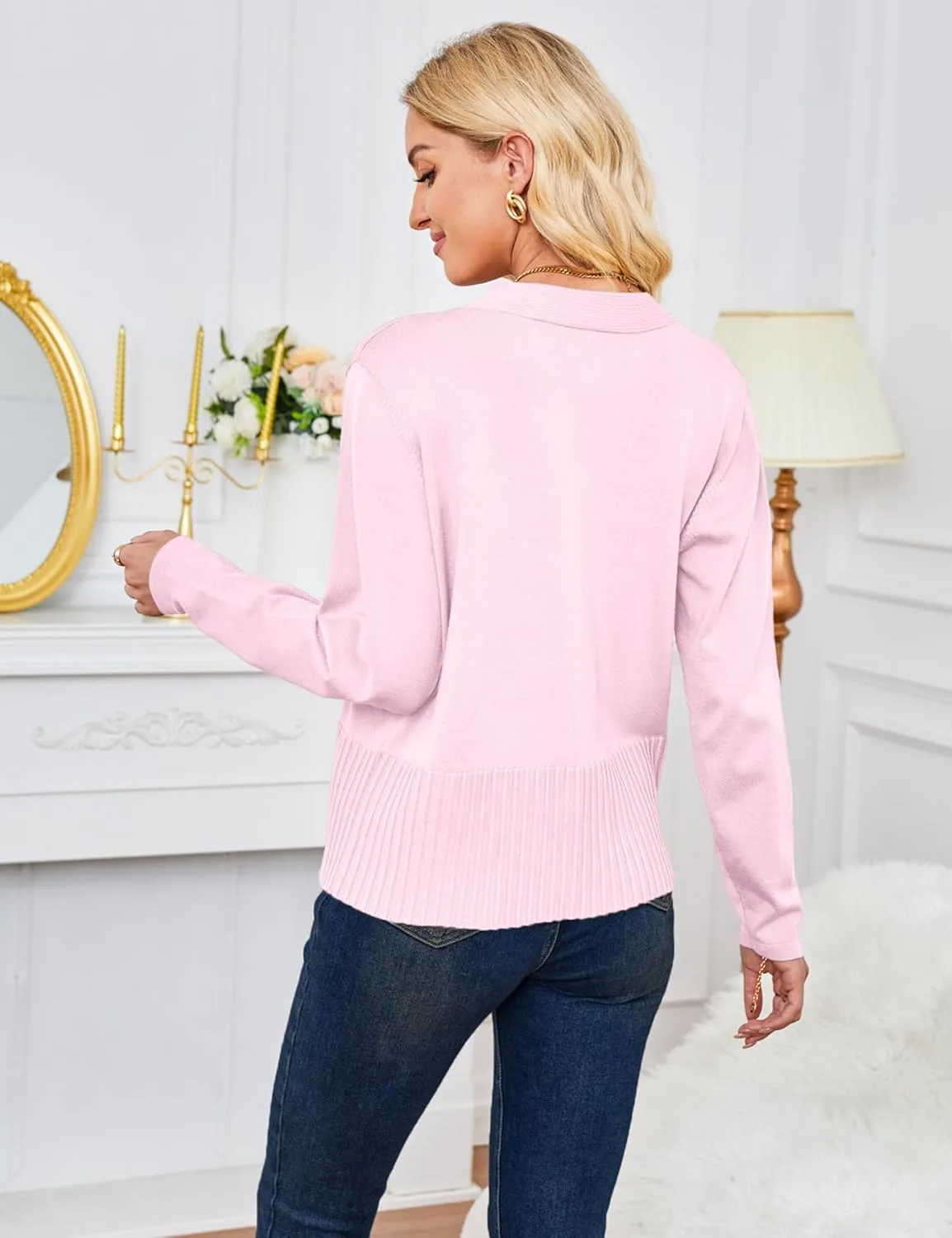Yekaty Lightweight Cardigans for Women Summer Cropped Open Front Spring Cardigans Long Sleeve Jackets, S-2XL