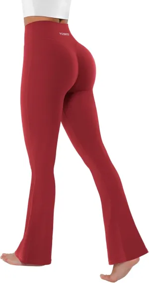 YEOREO Mini Flared Leggings for Women 30" Bessli High Waist No Front Seam Flare Yoga Pants Hidden Scrunch Workout Leggings
