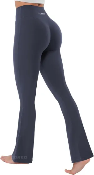 YEOREO Mini Flared Leggings for Women 30" Bessli High Waist No Front Seam Flare Yoga Pants Hidden Scrunch Workout Leggings