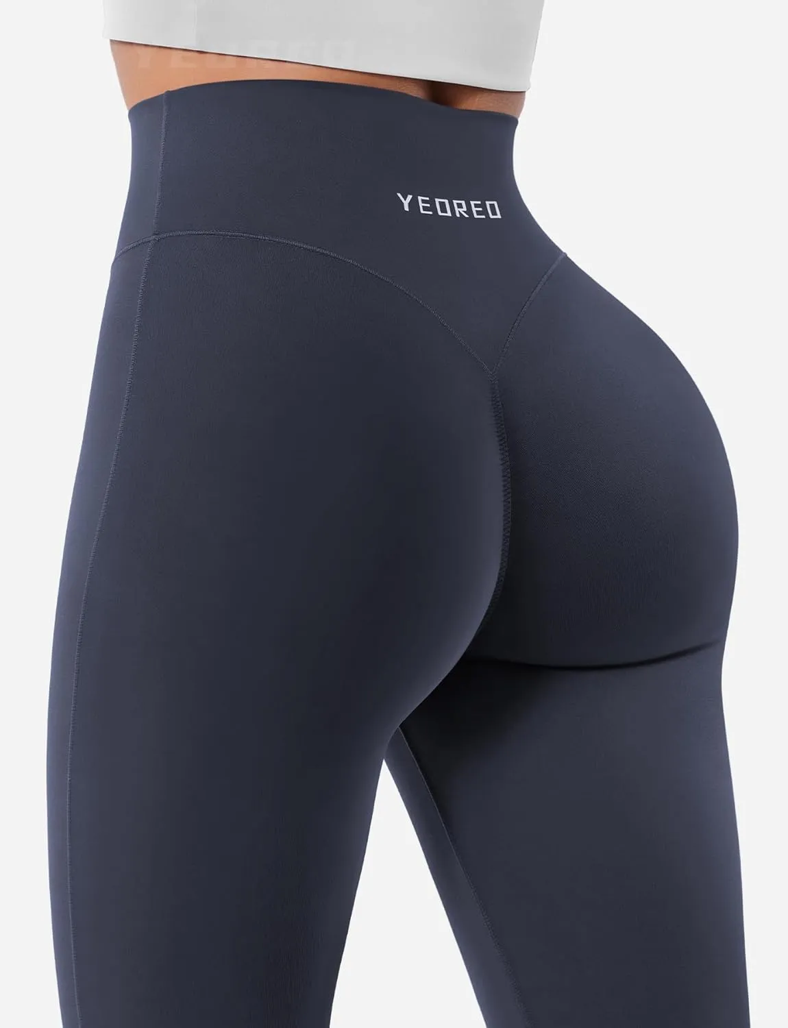 YEOREO Mini Flared Leggings for Women 30" Bessli High Waist No Front Seam Flare Yoga Pants Hidden Scrunch Workout Leggings