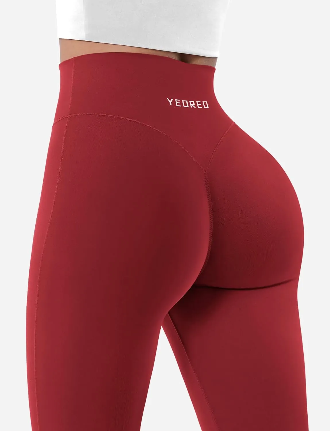 YEOREO Mini Flared Leggings for Women 30" Bessli High Waist No Front Seam Flare Yoga Pants Hidden Scrunch Workout Leggings